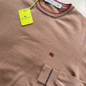 New Etro Crewneck Beige Sweater M size